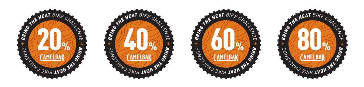 CamelBak Strava Bike Challenge progress badges