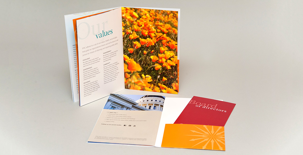 Inside spread & insert for the PPIC brochure
