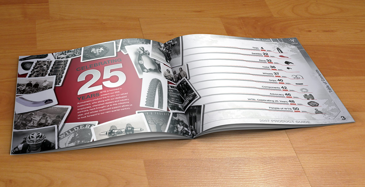 Inside spread for WTB catalog